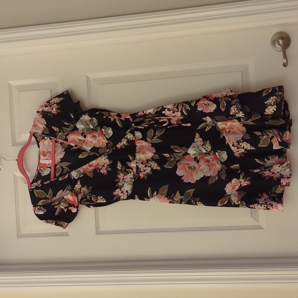 Multi-color v-neck dress